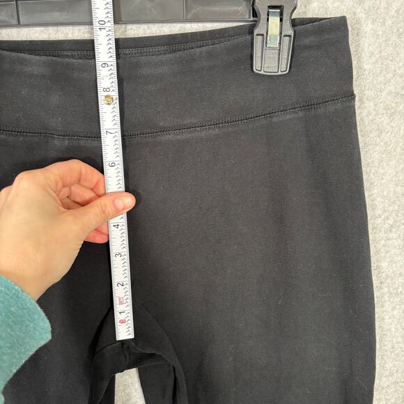 Eddie Bauer Leggings Womens Medium Black Elastic Waist Jersey Base Layer Cotton - Picture 5 of 12